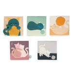 Karty sensoryczne miękkie dwustronne 5 szt. Kotki Stimuli / Kaloo
