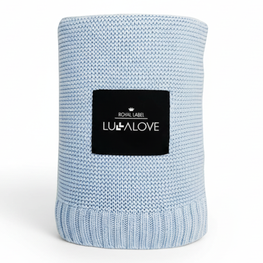 Bambusowy koc 80x100 BABY BLUE / Lullalove