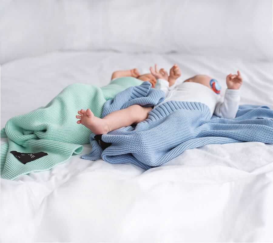 Bambusowy koc 80x100 BABY BLUE / Lullalove