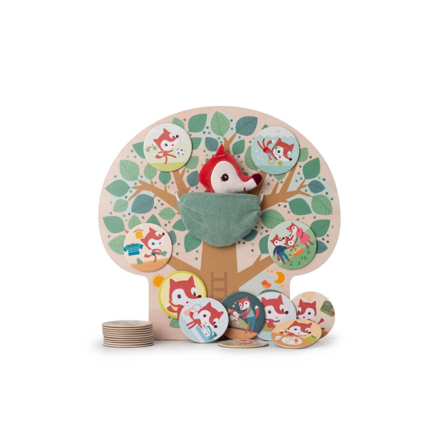 Drewniana tablica magnetyczna "Mój dzień" Lisiczka Alice 2 lata / Lilliputiens