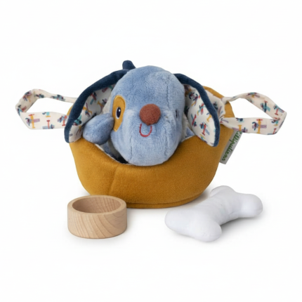 Przytulanka piesek z koszyczkiem i akcesoriami Piesek Jules 12 m+ / Lilliputiens