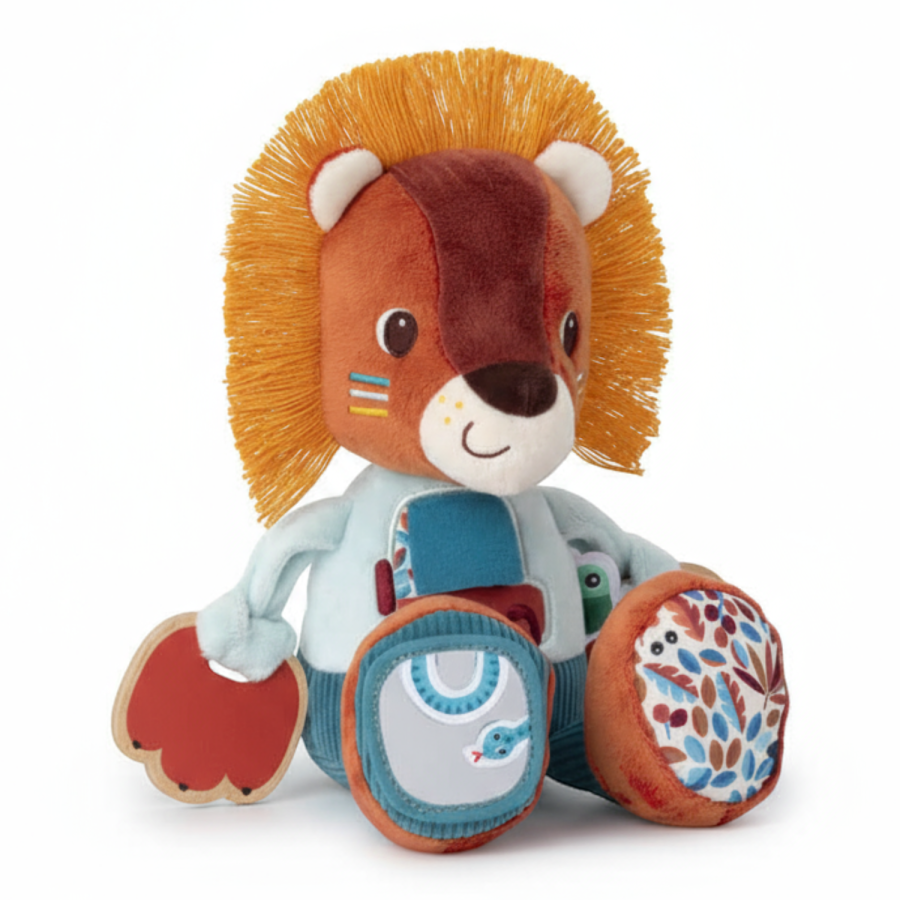 Przytulanka aktywizująca wielofunkcyjna Lew Jack 9 m+ / Lilliputiens