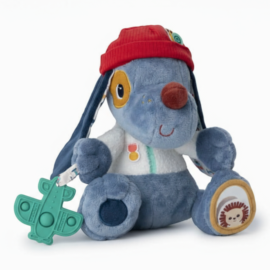 Przytulanka aktywizująca wielofunkcyjna Piesek Jules 9 m+ / Lilliputiens