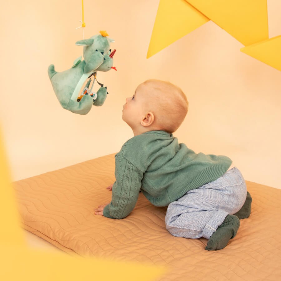 Przytulanka aktywizująca z lusterkiem "A kuku" Smok Joe 6 m+ / Lilliputiens