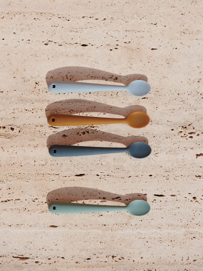 Łyżeczki do karmienia Siv, 4 szt. - Blue multi mix / Liewood