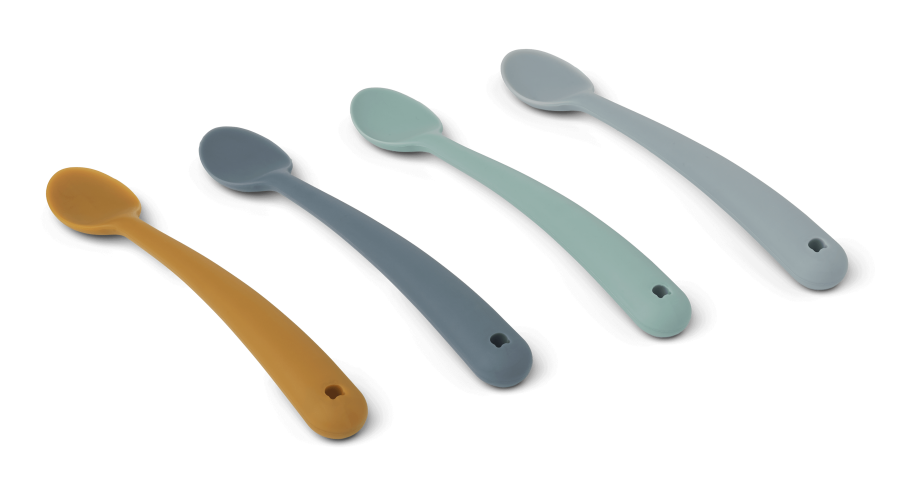 Łyżeczki do karmienia Siv, 4 szt. - Blue multi mix / Liewood