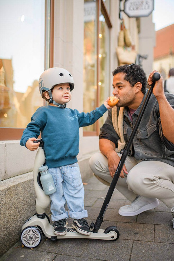 Highwaykick1 Push and Go 2w1 Jeździk i hulajnoga z rączką do prowadzenia 1-5 lat Ash / Scootandride