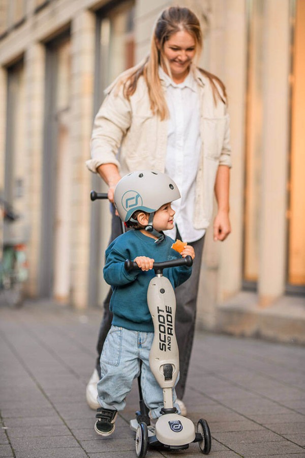 Highwaykick1 Push and Go 2w1 Jeździk i hulajnoga z rączką do prowadzenia 1-5 lat Ash / Scootandride