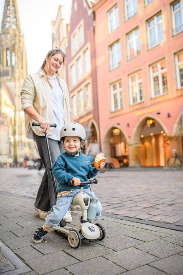 Highwaykick1 Push and Go 2w1 Jeździk i hulajnoga z rączką do prowadzenia 1-5 lat Ash / Scootandride