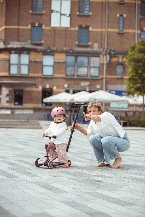 Highwaykick1 Push and Go 2w1 Jeździk i hulajnoga z rączką do prowadzenia 1-5 lat Wildberry / Scootandride
