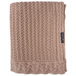 Kocyk z wełny merino - karmelowy beż PREMIUM / Lullalove