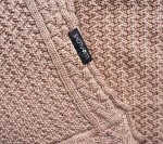 Kocyk z wełny merino - karmelowy beż PREMIUM / Lullalove