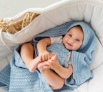 Kocyk z wełny merino - karmelowy beż PREMIUM / Lullalove