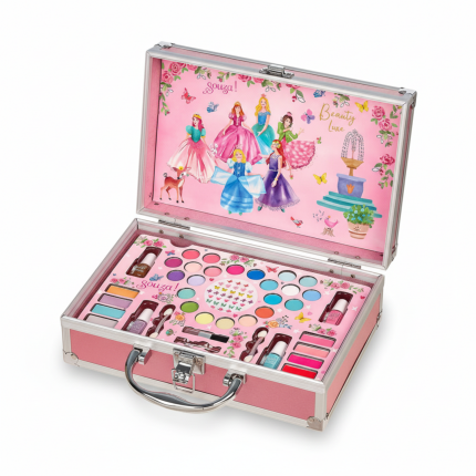 Walizka z kosmetykami do makijażu dla dzieci zestaw 36 el. Księżniczki / Souza!