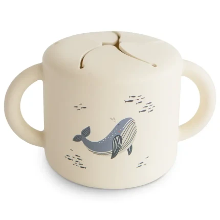 Kubek niewysypek na przekąski - Whales / Mushie