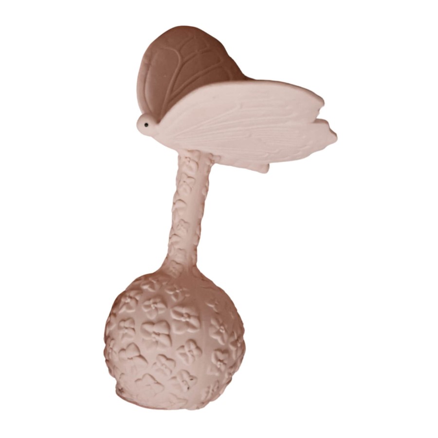 Kauczukowy gryzak z grzechotką - Motyl / Natruba