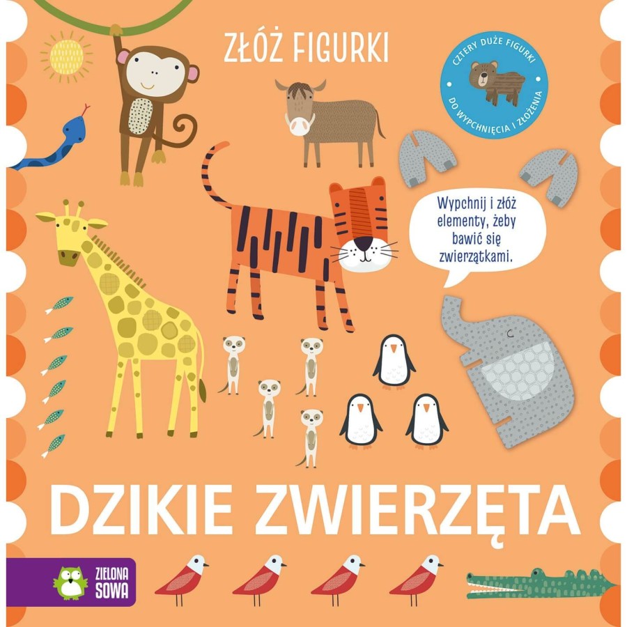 Złóż figurki. Dzikie zwierzęta / Wydawnictwo Zielona Sowa