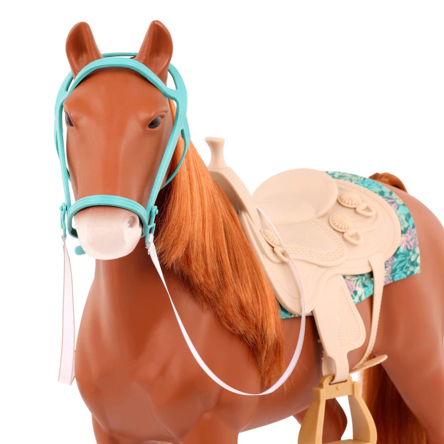Duży koń dla lalki 46cm – American Saddlebered z akcesoriami / OurGeneration