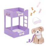 Łóżko piętrowe z pieskiem i akcesoriami – OG Pup Bunks / OurGeneration