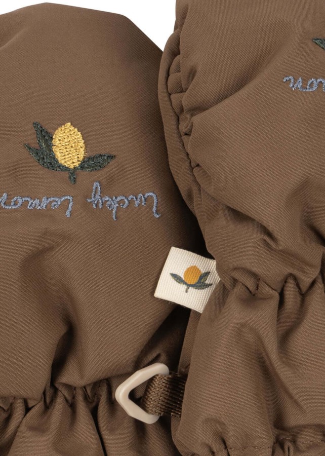 Rękawiczki bez palców dla niemowląt Nohr - walnut / Konges slojd