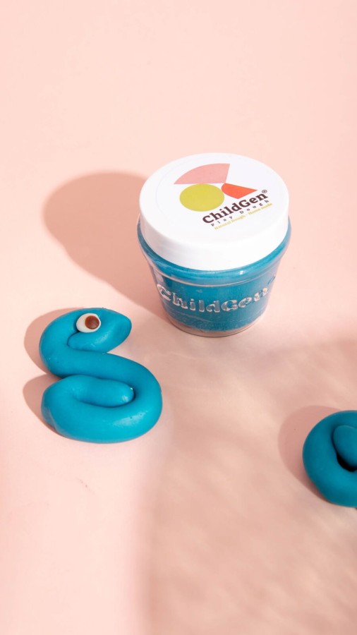 Naturalna ciastolina w słoiczkach - zestaw TRIO: Zielony, Niebieski, Czerwony / ChildGen