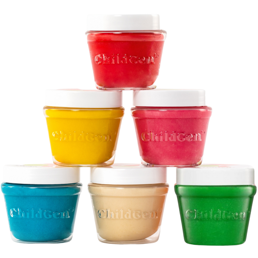 Naturalna ciastolina w słoiczkach - zestaw 6 kolorów / ChildGen