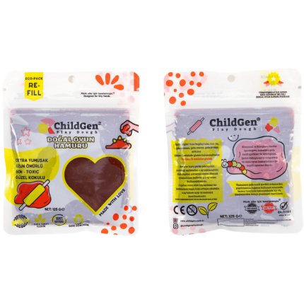 Naturalna ciastolina w saszetce re-fill BRĄZOWA, 125g / ChildGen