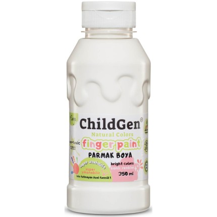 Łatwo zmywalna farba do malowania palcami, BIAŁA, 350 ml / ChildGen