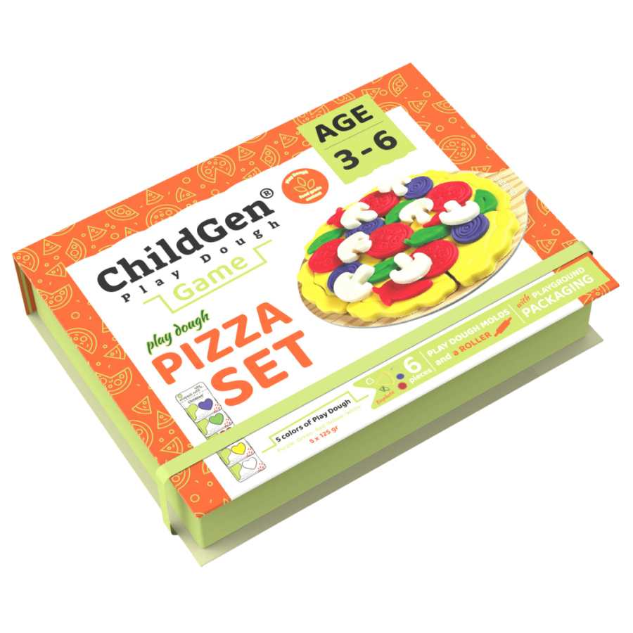 Zestaw kreatywny PIZZA, 100% naturalna ciastolina i akcesoria / ChildGen