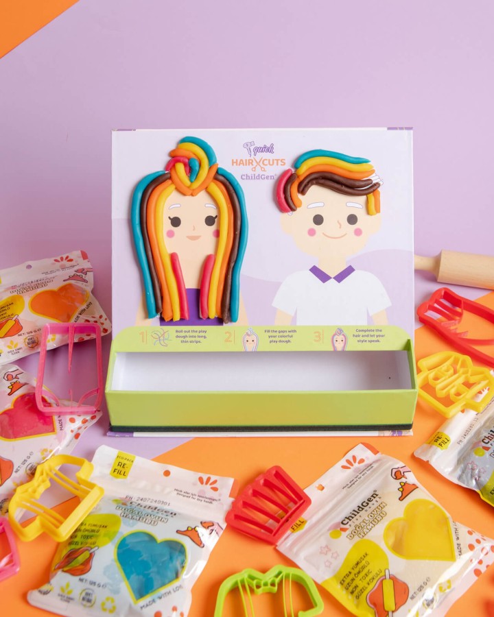 Zestaw kreatywny MODA - ubieranki i fryzury, 100% naturalna ciastolina i akcesoria / ChildGen