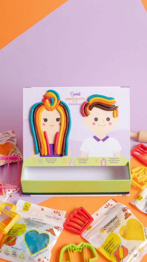 Zestaw kreatywny MODA - ubieranki i fryzury, 100% naturalna ciastolina i akcesoria / ChildGen