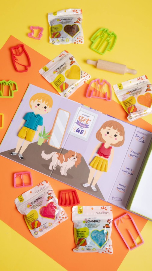 Zestaw kreatywny MODA - ubieranki i fryzury, 100% naturalna ciastolina i akcesoria / ChildGen