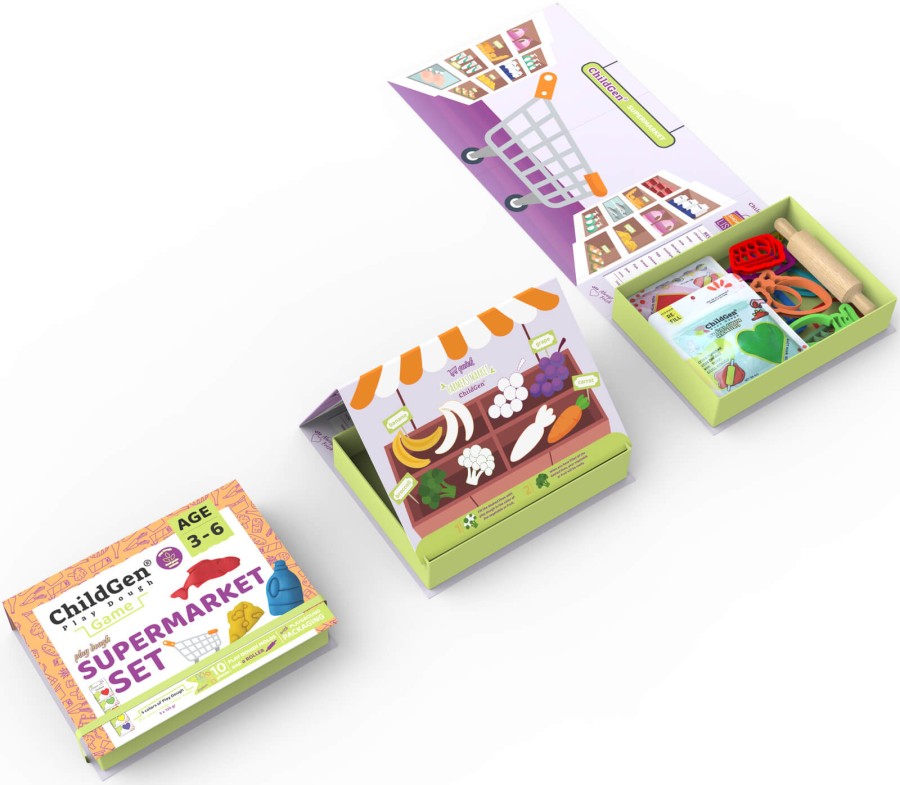 Zestaw kreatywny SKLEP, 100% naturalna ciastolina i akcesoria / ChildGen