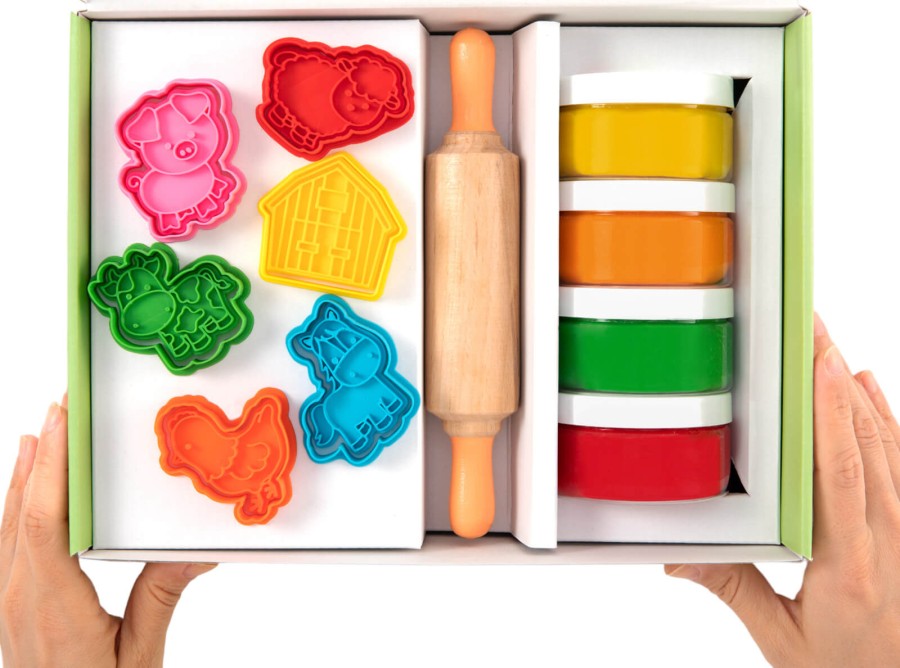 Zestaw kreatywny FARMA, 100% naturalna ciastolina i akcesoria / ChildGen