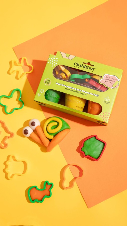 Zestaw kreatywny MAŁY ARTYSTA, 100% naturalna ciastolina i 8 kształtów / ChildGen