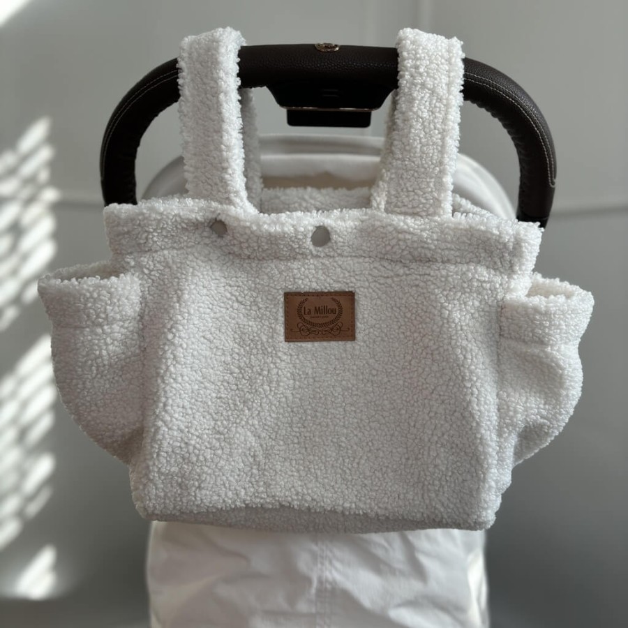 Organizer do wózka pikowany Teddy Bear CREAM / La Millou