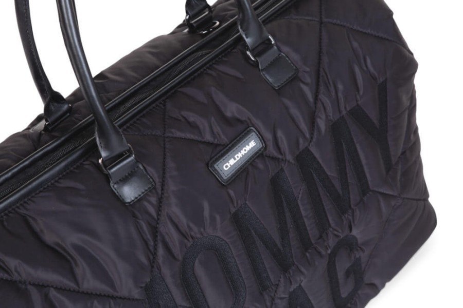 Torba Mommy Bag Pikowana Czarna / Childhome