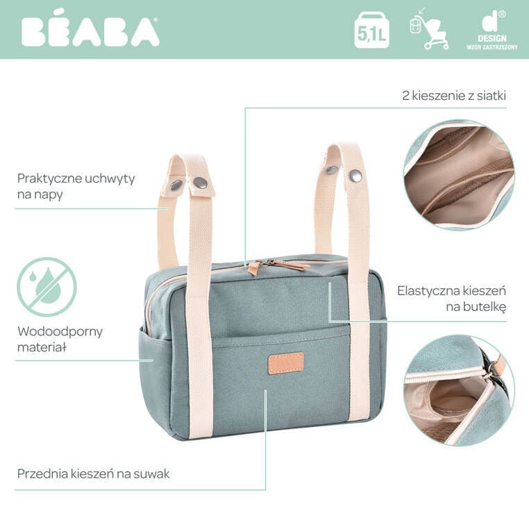 Organizer do wózka Mini Paris sage green / Beaba