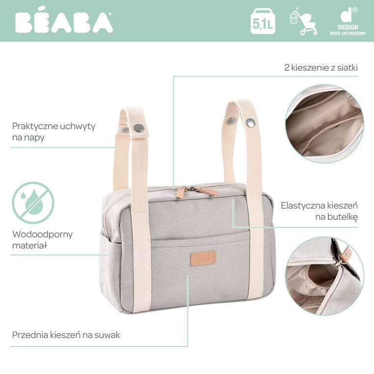 Organizer do wózka Mini Paris pearl grey/ Beaba