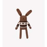 Dziergany królik z wełny alpaki - dark mocha jaquard sweater / Main Sauvage