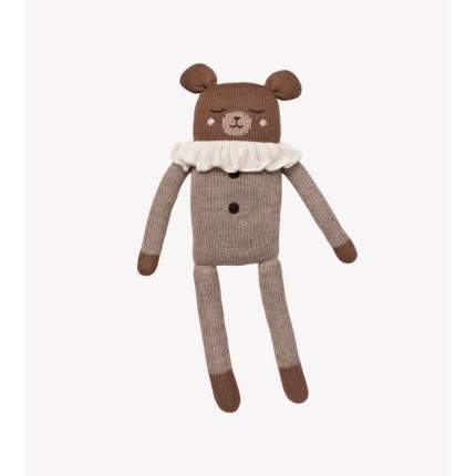 Duży dziergany miś z wełny alpaki - sienna pyjamas / Main Sauvage