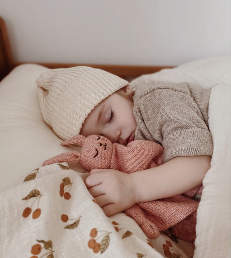 Przytulaczek z wełny aplaki - bunny rose / Main Sauvage