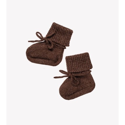 Dziergane buciki niechodki - dark mocha / Main Sauvage