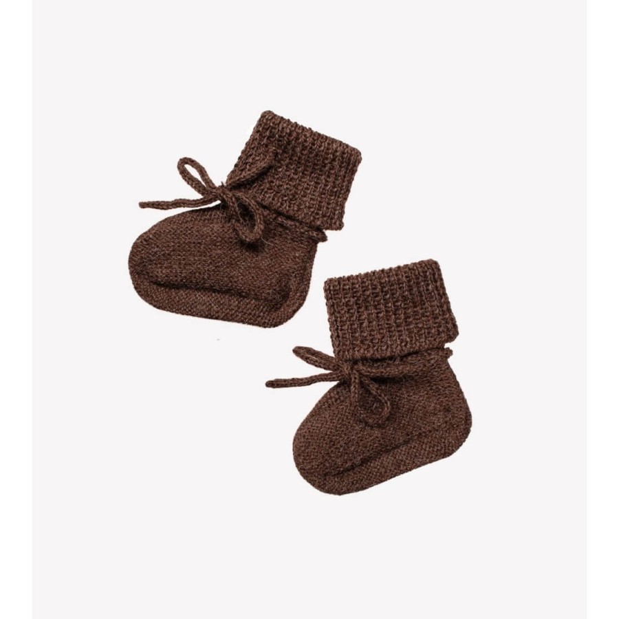 Dziergane buciki niechodki - dark mocha / Main Sauvage