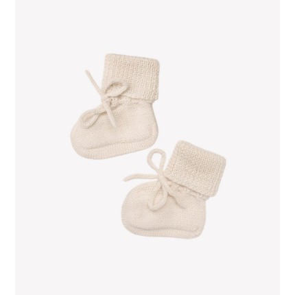 Dziergane buciki niechodki - ecru / Main Sauvage