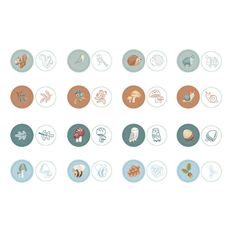 Zestaw pieczątek Forest Friends / Little Dutch