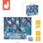 Puzzle w walizce Wróżki i lilie wodne - 36 elementów 4+ / Janod