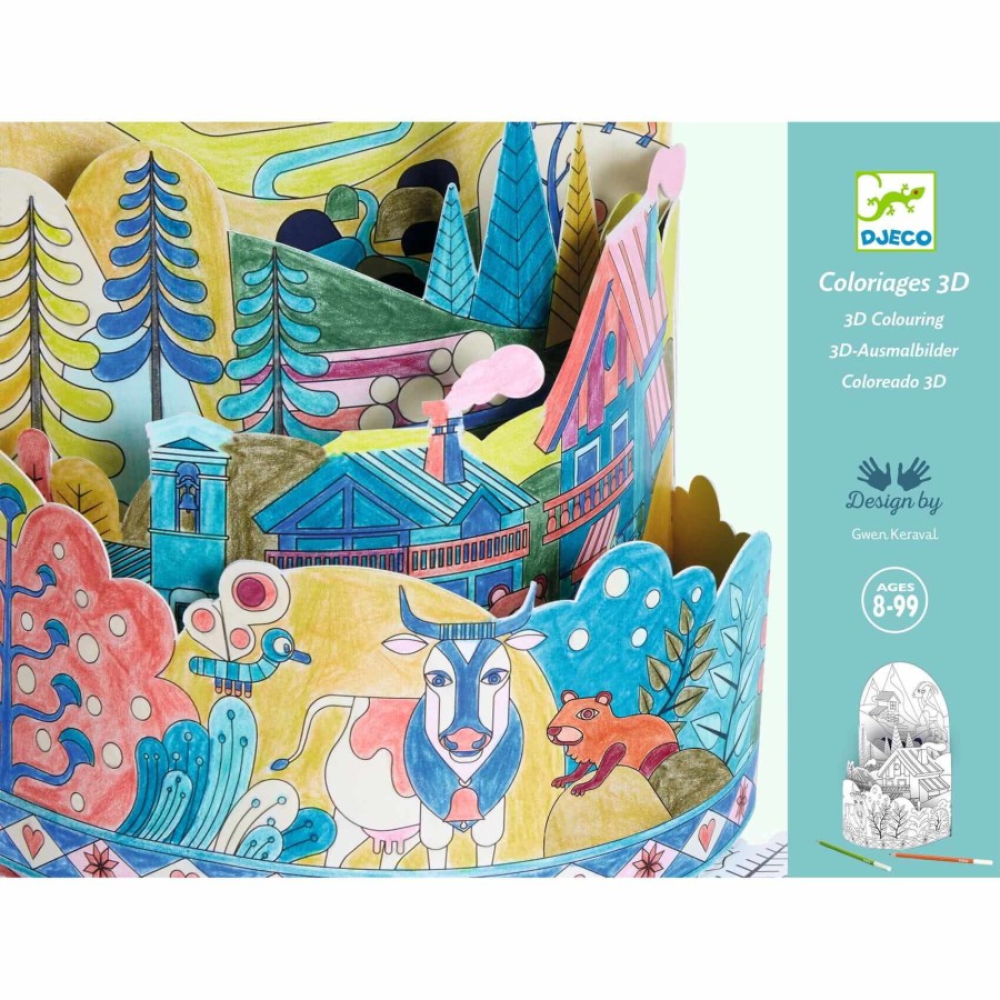 Kolorowanki 3D - Na szczycie świata / Djeco