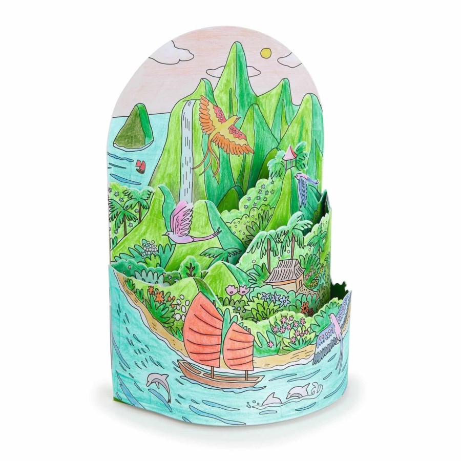 Kolorowanki 3D - Na szczycie mojej wyspy / Djeco