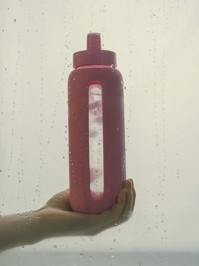 Szklana butelka Bink Day, 600 ml - Bubblegum / Bink